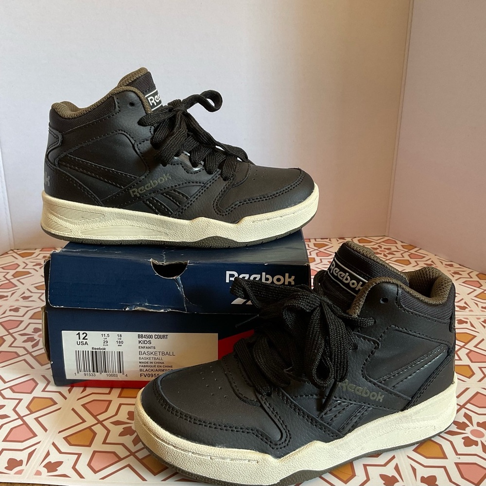 Size 12 Kids Reebok basketball shoes